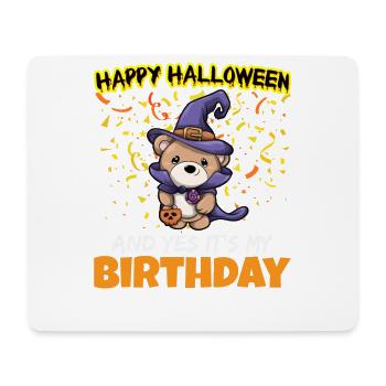 Scary Happy Halloween And Yes It's My Birthday - Mousepad (Querformat) - Weiß - Vorne