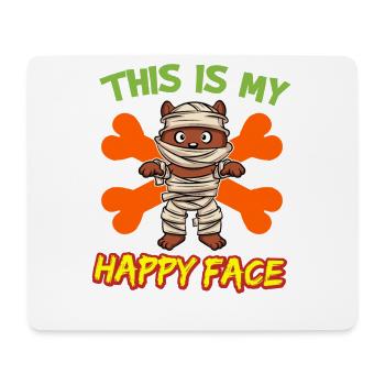 This Is My Happy Face Funny Halloween Monster - Mousepad (Querformat) - Weiß - Vorne