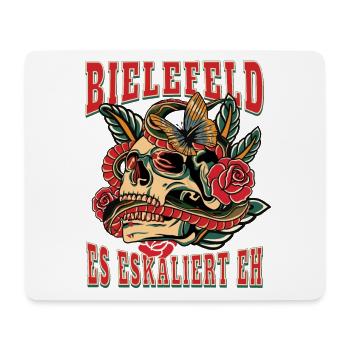 Bielefeld Frau Geschenk es eskaliert eh Frauen - Mousepad (Querformat) - Weiß - Vorne