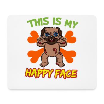 This Is My Happy Face Funny Halloween Monster - Mousepad (Querformat) - Weiß - Vorne