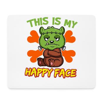 This Is My Happy Face Funny Halloween Monster - Mousepad (Querformat) - Weiß - Vorne