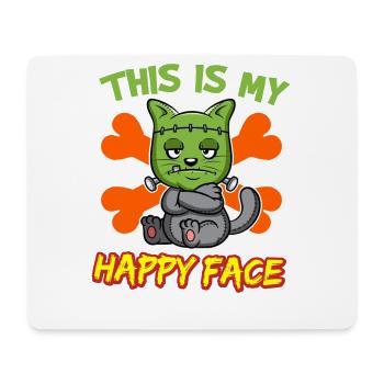 This Is My Happy Face Funny Halloween Monster - Mousepad (Querformat) - Weiß - Vorne