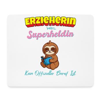 Erzieherin Weil Superheldin Kein Beruf Ist Kita - Mousepad (Querformat) - Weiß - Vorne