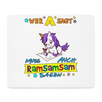 Wer A Sagt Muss Auch Ramsamsam Sagen Kita Erzieher - Mousepad (Querformat) - Weiß - Vorne