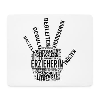 Erzieherin Shirt Wundervolle Worte - Mousepad (Querformat) - Weiß - Vorne