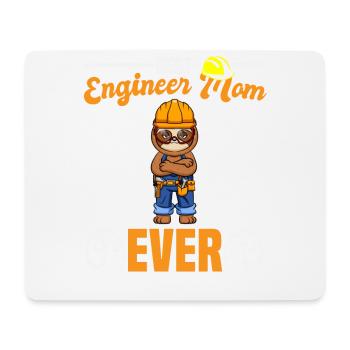 Best Engineer Mom Ever Construction Worker Mommy - Mouse Pad (horizontal) - white - Front