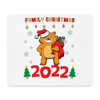 Noël en famille 2022 Drôle d’amoureux de Noël assorti - Tapis de souris (format paysage) - blanc - Devant