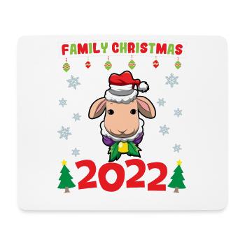 Noël en famille 2022 Drôle d’amoureux de Noël assorti - Tapis de souris (format paysage) - blanc - Devant