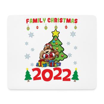 Noël en famille 2022 Drôle d’amoureux de Noël assorti - Tapis de souris (format paysage) - blanc - Devant