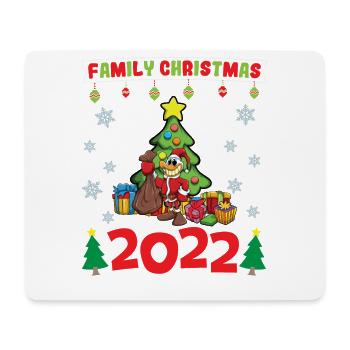 Noël en famille 2022 Drôle d’amoureux de Noël assorti - Tapis de souris (format paysage) - blanc - Devant