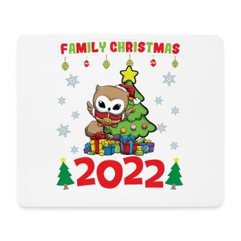 Noël en famille 2022 Drôle d’amoureux de Noël assorti - Tapis de souris (format paysage) - blanc - Devant