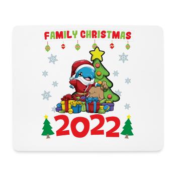 Noël en famille 2022 Drôle d’amoureux de Noël assorti - Tapis de souris (format paysage) - blanc - Devant