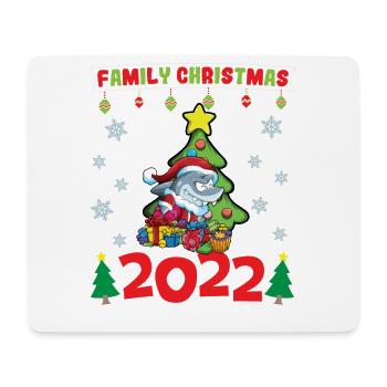 Noël en famille 2022 Drôle d’amoureux de Noël assorti - Tapis de souris (format paysage) - blanc - Devant