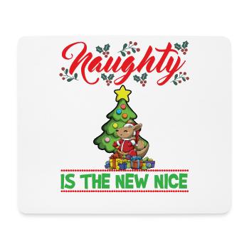 Naughty Is The New Nice Christmas Santa Xmas - Mousepad (Querformat) - Weiß - Vorne