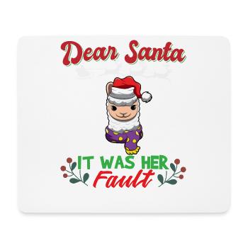 Dear Santa It Was Her Fault Siblings Matching Xmas - Mousepad (Querformat) - Weiß - Vorne