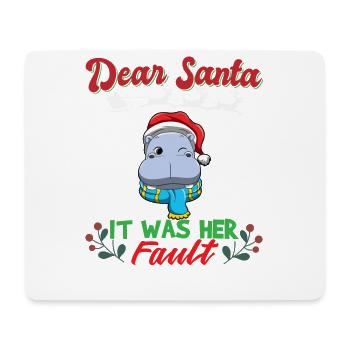 Dear Santa It Was Her Fault Siblings Matching Xmas - Mousepad (Querformat) - Weiß - Vorne