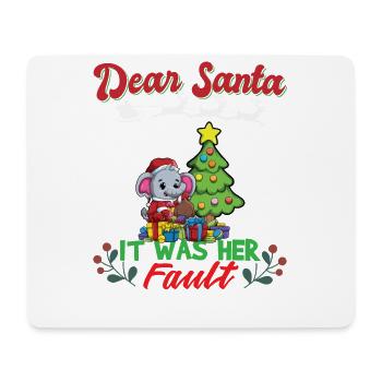 Dear Santa It Was Her Fault Siblings Matching Xmas - Mousepad (Querformat) - Weiß - Vorne