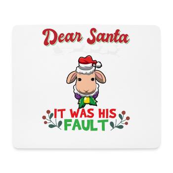 Dear Santa It Was His Fault Siblings Matching Xmas - Mousepad (Querformat) - Weiß - Vorne