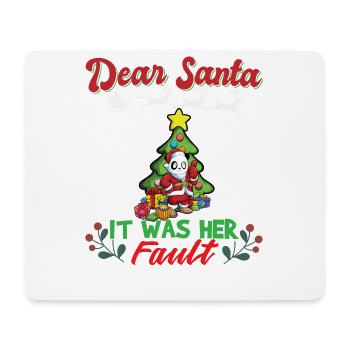 Dear Santa It Was Her Fault Siblings Matching Xmas - Mousepad (Querformat) - Weiß - Vorne