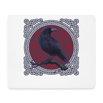 Corbeau Celtique - Tapis de souris (format paysage) - blanc - Devant