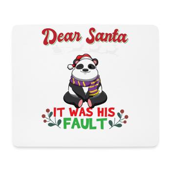 Dear Santa It Was His Fault Siblings Matching Xmas - Mousepad (Querformat) - Weiß - Vorne