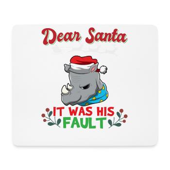 Dear Santa It Was His Fault Siblings Matching Xmas - Mousepad (Querformat) - Weiß - Vorne