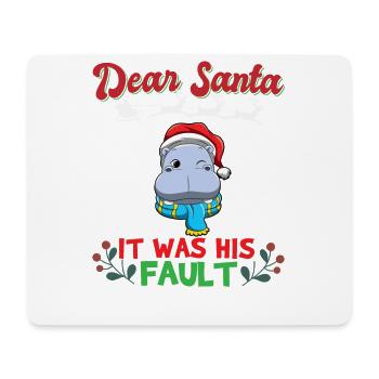 Dear Santa It Was His Fault Siblings Matching Xmas - Mousepad (Querformat) - Weiß - Vorne
