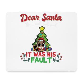 Dear Santa It Was His Fault Siblings Matching Xmas - Mousepad (Querformat) - Weiß - Vorne