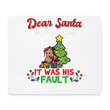 Dear Santa It Was His Fault Siblings Matching Xmas - Mousepad (Querformat) - Weiß - Vorne