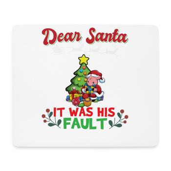 Dear Santa It Was His Fault Siblings Matching Xmas - Mousepad (Querformat) - Weiß - Vorne