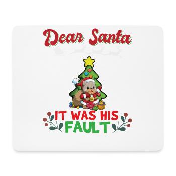 Dear Santa It Was His Fault Siblings Matching Xmas - Mousepad (Querformat) - Weiß - Vorne