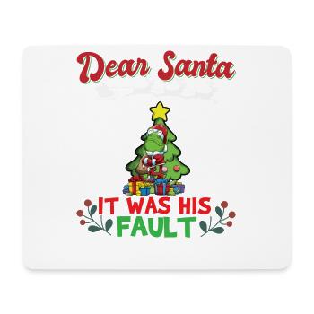Dear Santa It Was His Fault Siblings Matching Xmas - Mousepad (Querformat) - Weiß - Vorne
