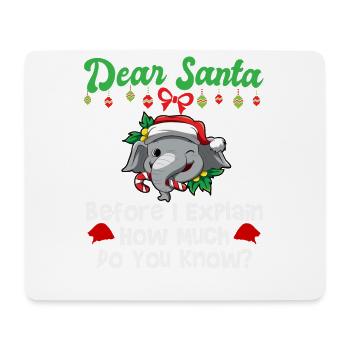 Cher Père Noël avant que j’explique combien savez-vous - Tapis de souris (format paysage) - blanc - Devant