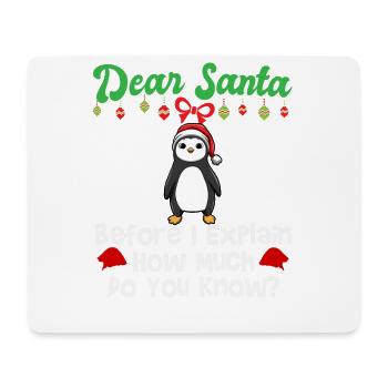 Dear Santa Before I Explain How Much Do You Know - Mouse Pad (horizontal) - white - Front