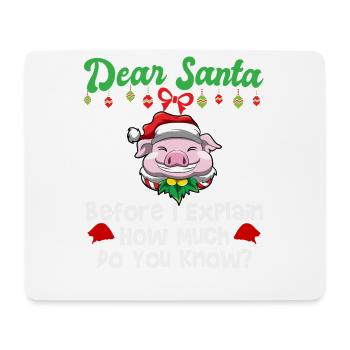 Dear Santa Before I Explain How Much Do You Know - Mouse Pad (horizontal) - white - Front