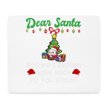 Dear Santa Before I Explain How Much Do You Know - Mouse Pad (horizontal) - white - Front