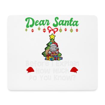 Dear Santa Before I Explain How Much Do You Know - Mousepad (Querformat) - Weiß - Vorne