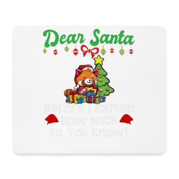 Dear Santa Before I Explain How Much Do You Know - Mousepad (Querformat) - Weiß - Vorne