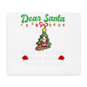 Dear Santa Before I Explain How Much Do You Know - Mousepad (Querformat) - Weiß - Vorne