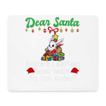 Dear Santa Before I Explain How Much Do You Know - Mouse Pad (horizontal) - white - Front