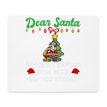 Dear Santa Before I Explain How Much Do You Know - Mousepad (Querformat) - Weiß - Vorne