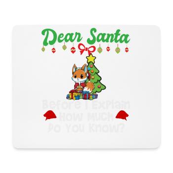 Dear Santa Before I Explain How Much Do You Know - Mousepad (Querformat) - Weiß - Vorne