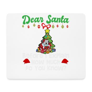 Dear Santa Before I Explain How Much Do You Know - Mousepad (Querformat) - Weiß - Vorne