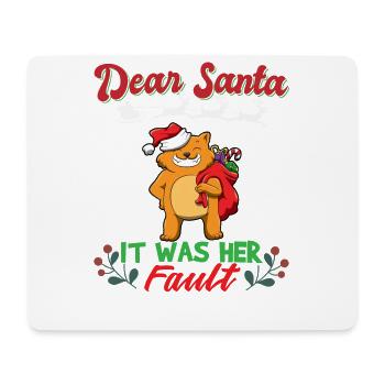 Dear Santa It Was Her Fault Siblings Matching Xmas - Mousepad (Querformat) - Weiß - Vorne