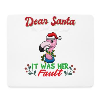 Dear Santa It Was Her Fault Siblings Matching Xmas - Mousepad (Querformat) - Weiß - Vorne