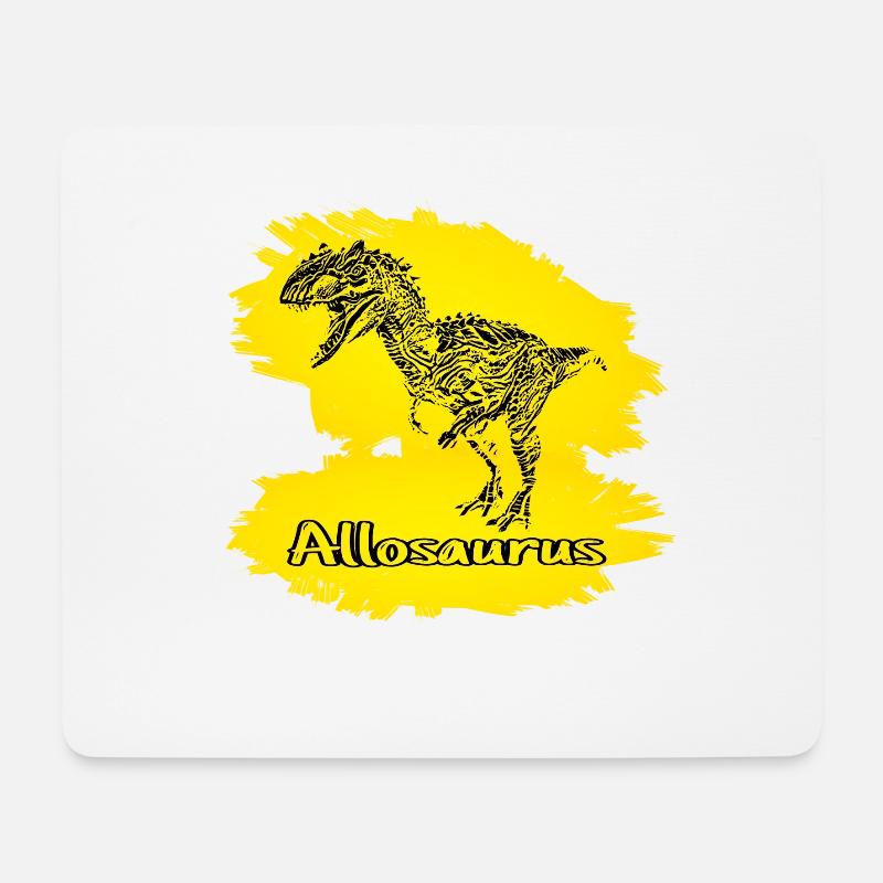 Allosaurus Dinosaurier - Mousepad (Querformat) - Weiß