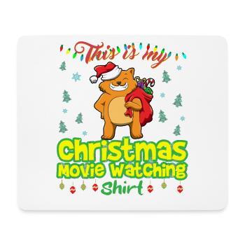 Ceci est ma chemise de film de Noël - Tapis de souris (format paysage) - blanc - Devant