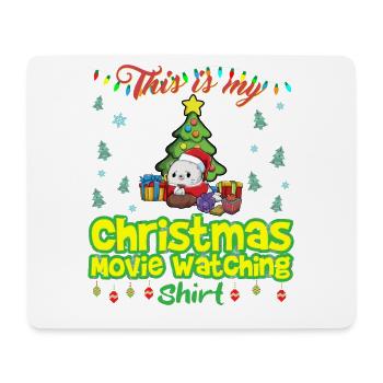 Ceci est ma chemise de film de Noël - Tapis de souris (format paysage) - blanc - Devant