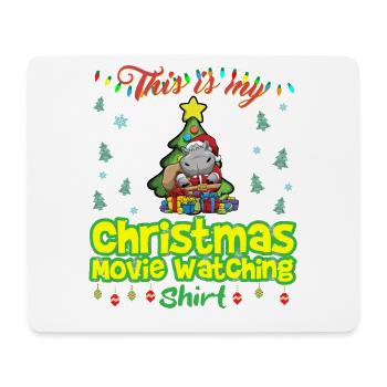 This Is My Christmas Movie Watching Shirt - Mouse Pad (horizontal) - white - Front