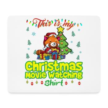 This Is My Christmas Movie Watching Shirt - Mouse Pad (horizontal) - white - Front